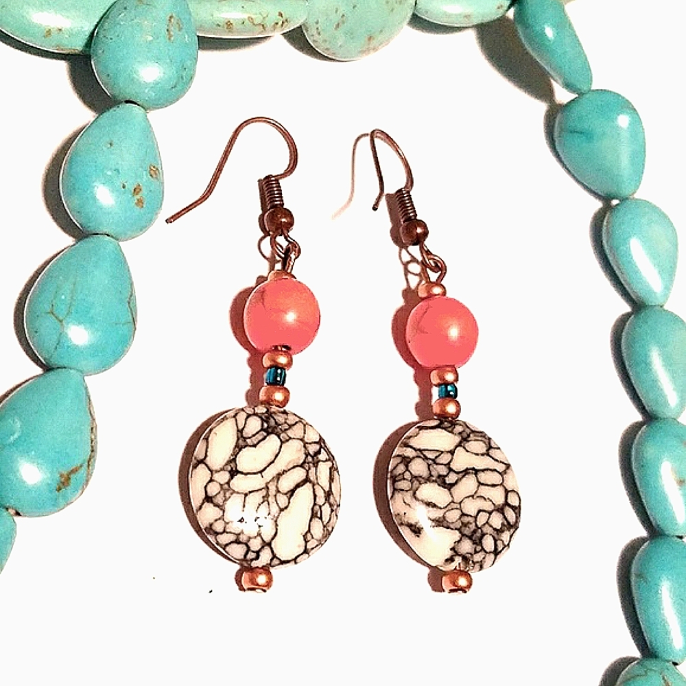 3/$25 🌸💖🌸HANDCRAFTED NATURAL STONE EARRINGS🌸💖🌸